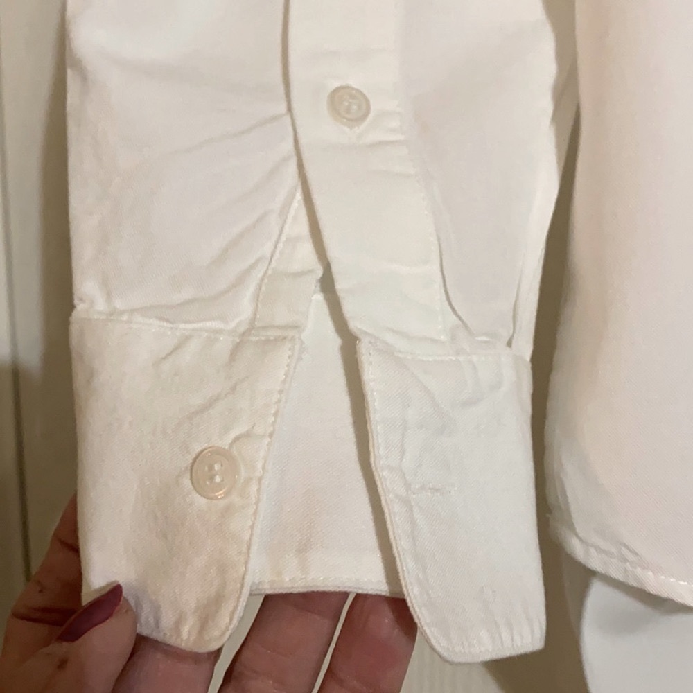 Madewell White Long Sleeve Basic Button Down High… - image 4